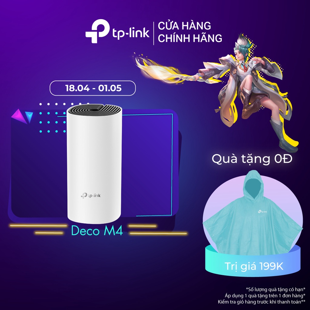 Hệ Thống Wifi Mesh TP-Link Deco M4 (1-pack) Chuẩn AC 1200Mbps Dành Cho Gia đình