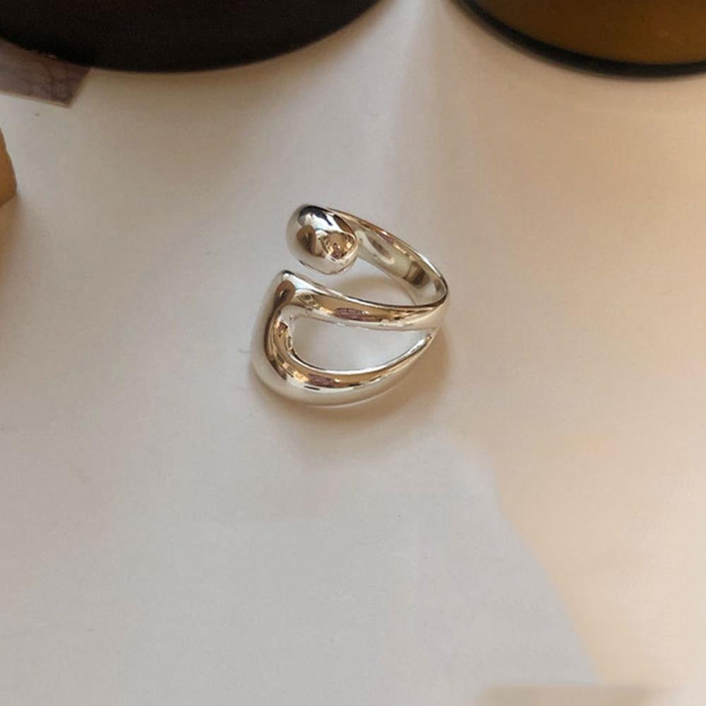 Nhẫn Hở Tạo Hình Đường Cong Kiểu Dáng Thời Trang Cho Nữ
