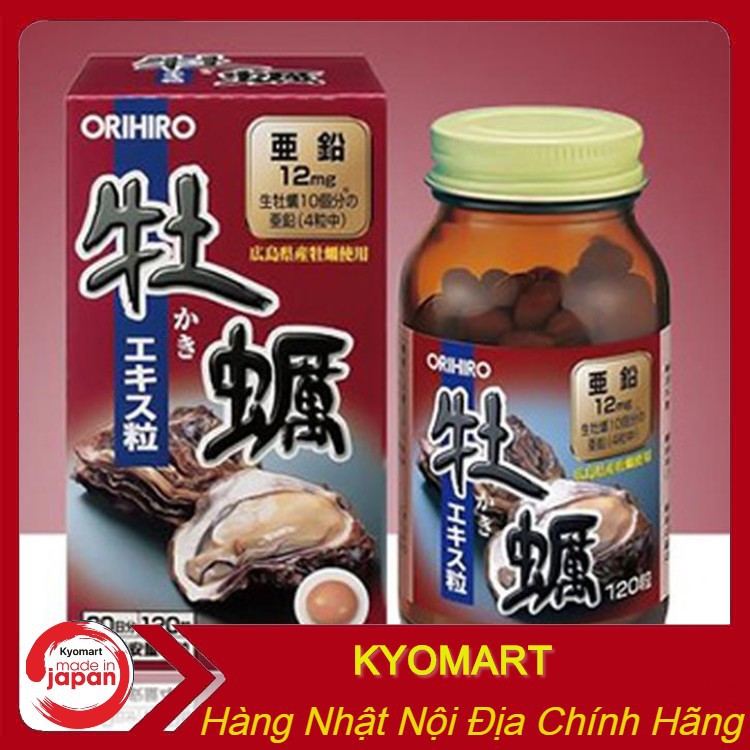 Viên uống ORIHIRO New Oyster Extract Tablets tinh chất hàu tươi, 120v/hộp