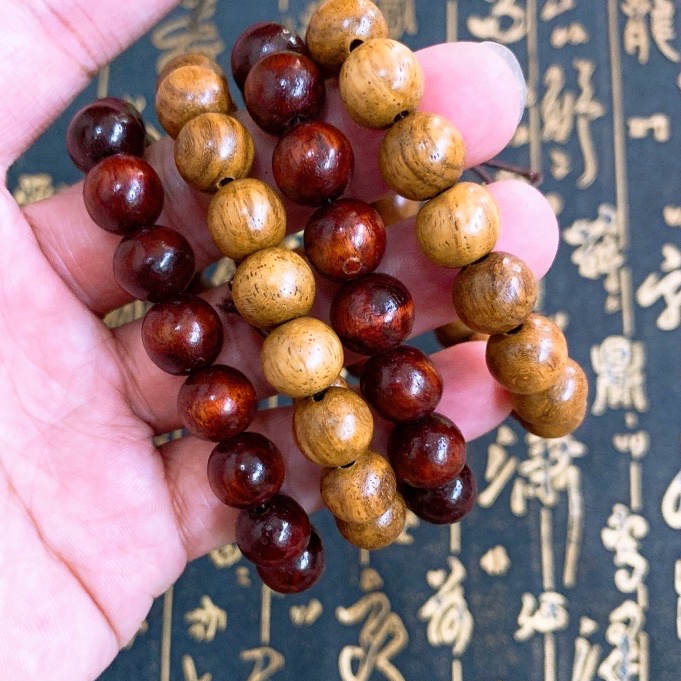 Vòng tay hạt gỗ phong thuỷ Thường Lạc mang lại may mắn sức khỏe tài lộc, vòng gỗ đeo tay đã khai quang