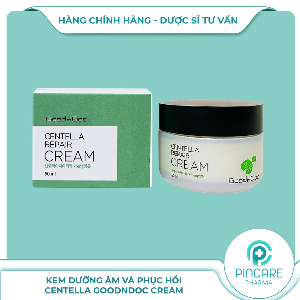 Kem Dưỡng Ẩm và Phục Hồi Centella Goodndoc Cream 50ml - Hàng chính hãng - Nhà thuốc PinCare