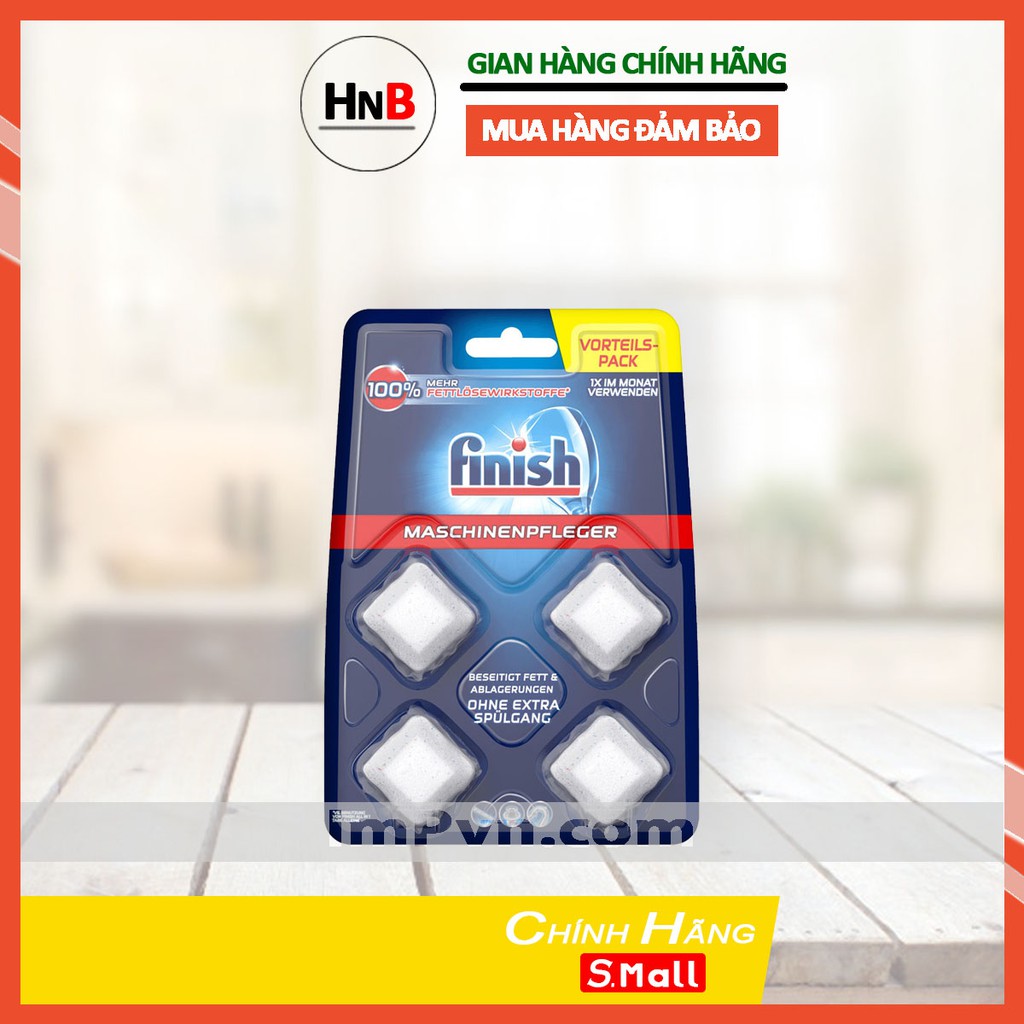 Viên vệ sinh máy rửa bát Finish Vỉ 4 viên (3 viên)