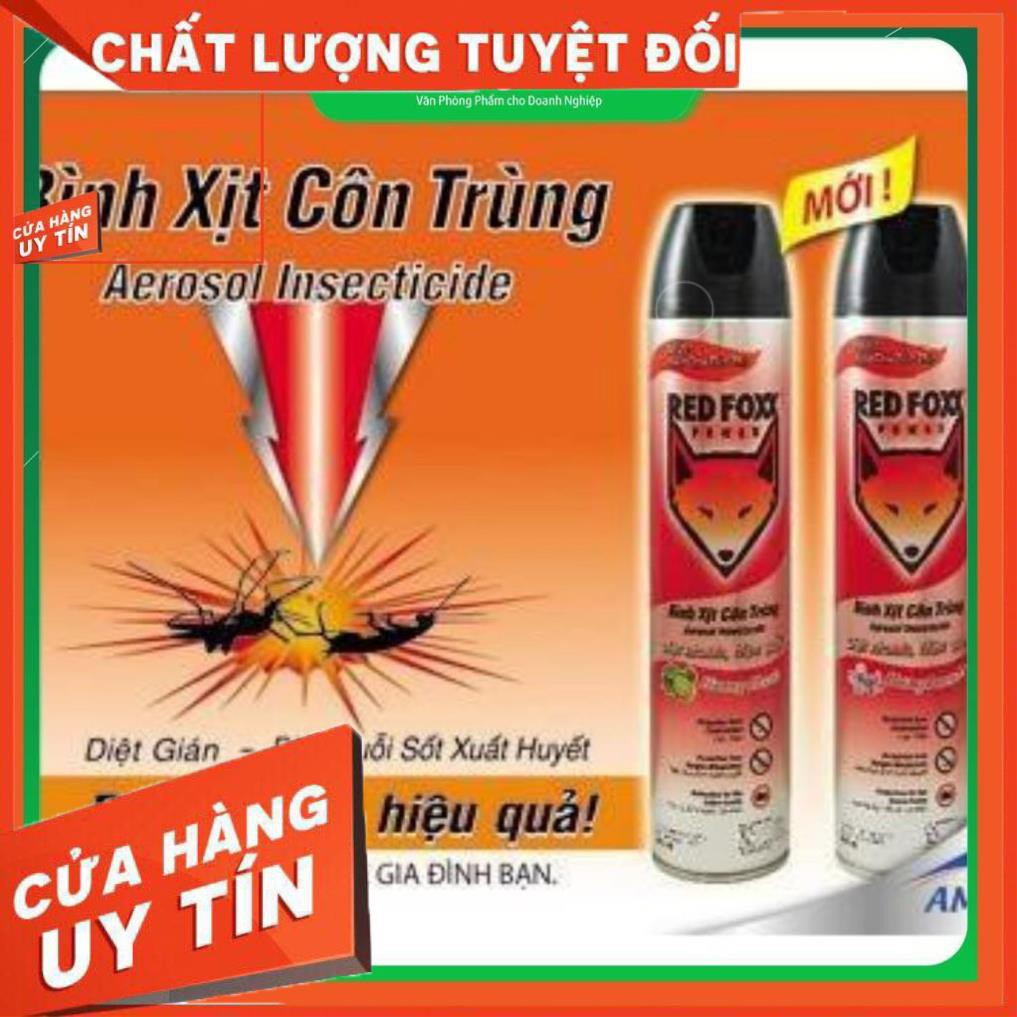 Bình xịt côn trùng nhanh và hiệu quả Red Foxx Hương Chanh - diệt muỗi, gián, ruồi, kiến...