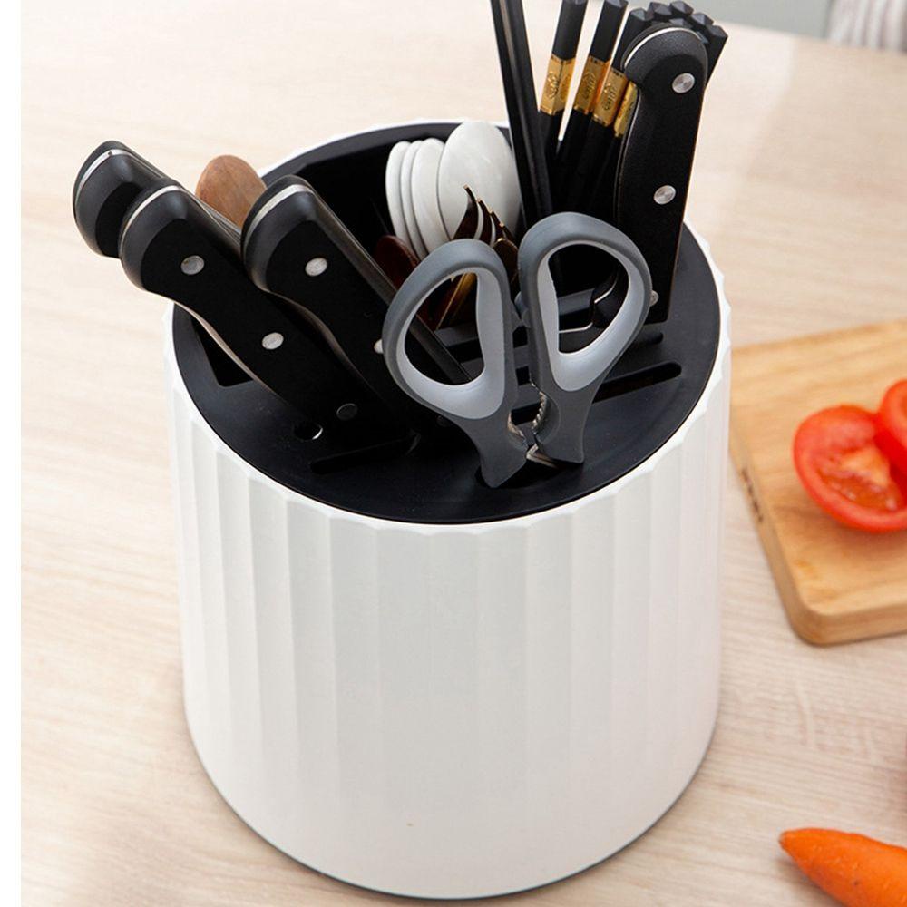 Giá Đỡ Dao Muỗng Đũa Thiết Kế Xoay Tiện Dụng Cho Nhà Bếp