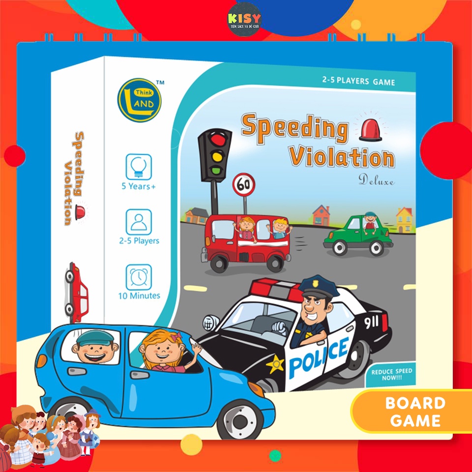 [Board Game] Đồ chơi tương tác gia đình Đường đua tốc độ Speed Violation chính hãng Think Land phù hợp cho bé từ 3 tuổi+