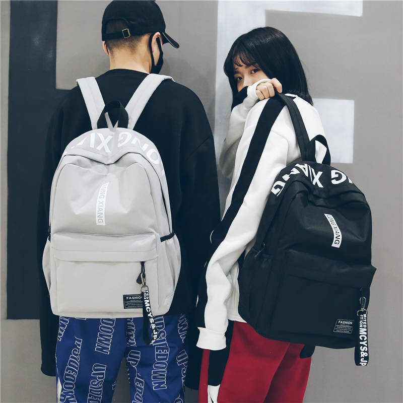 ✆Xu hướng thời trang ba lô nam học sinh trung cơ sở cặp nữ vải canvas Túi hàn quốc