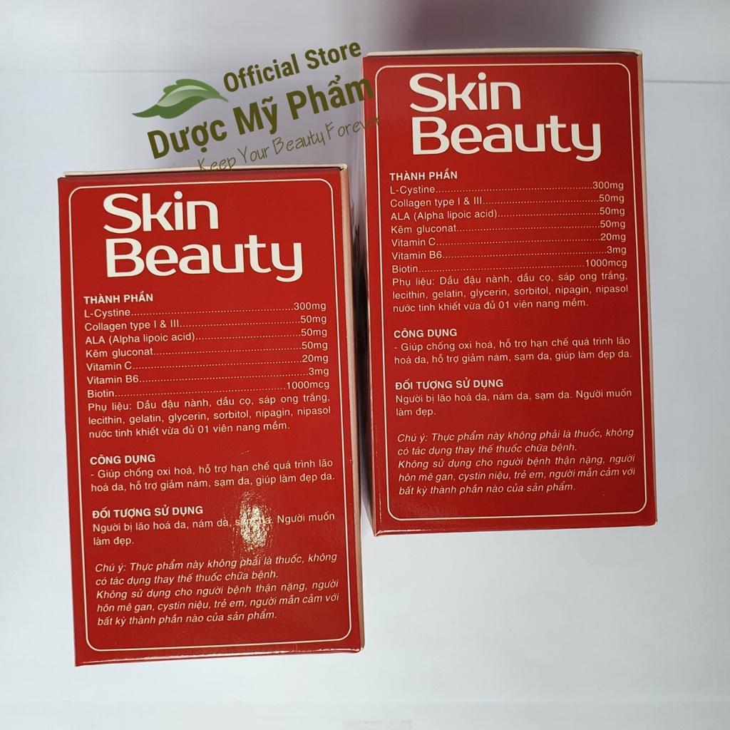Skin Beauty giúp giảm nám đẹp da, chống lão hóa - L-cystine, ALA