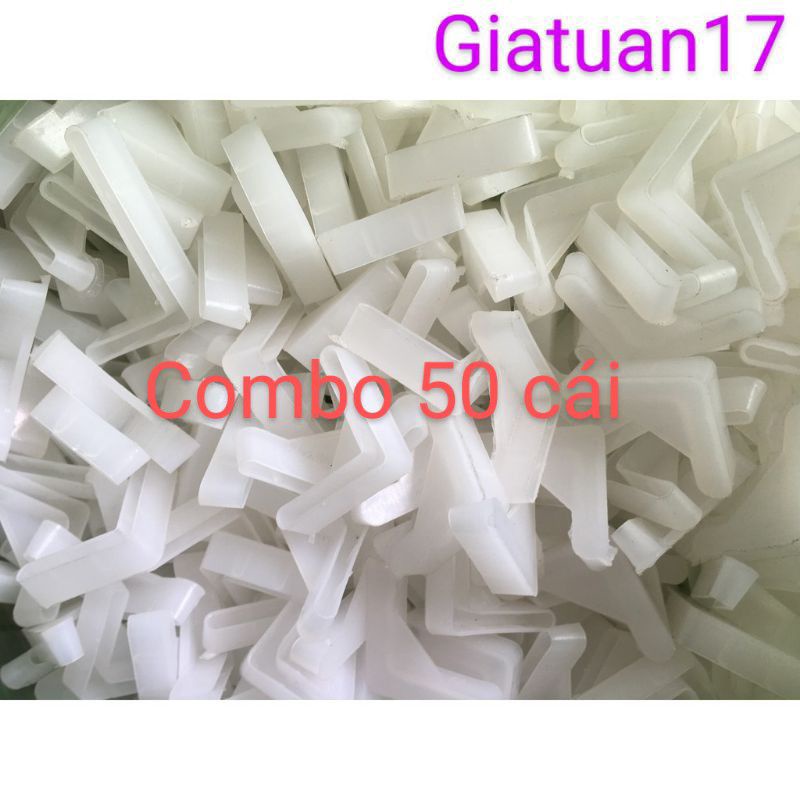 Combo 50 cái chân nhựa v 3x3cm,4x4cm,3x5cm,4x6cm kê chân Kệ V lỗ