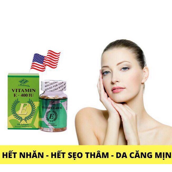 Viên Uống Bổ sung Vitamin E Nuhealth Lọ 100 Viên USA