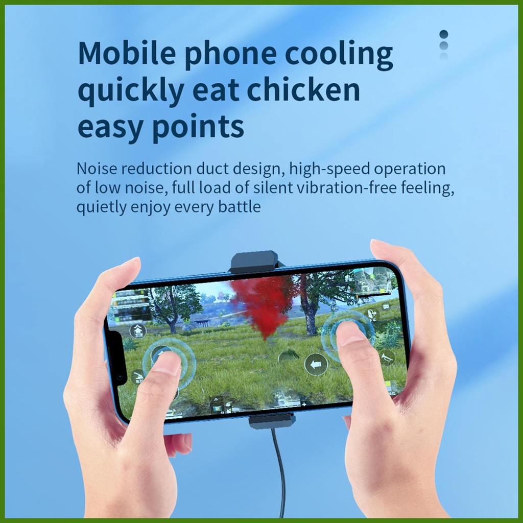 Quạt Tản Nhiệt Gắn Điện Thoại Di Động Chơi Game Tương Thích Với iOS/Android