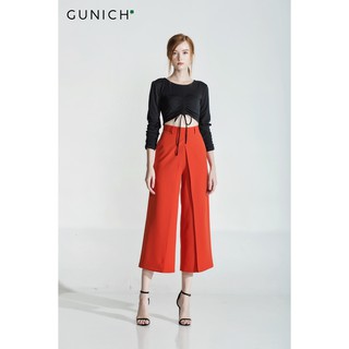 Quần culottes cam đắp chéo Gunich