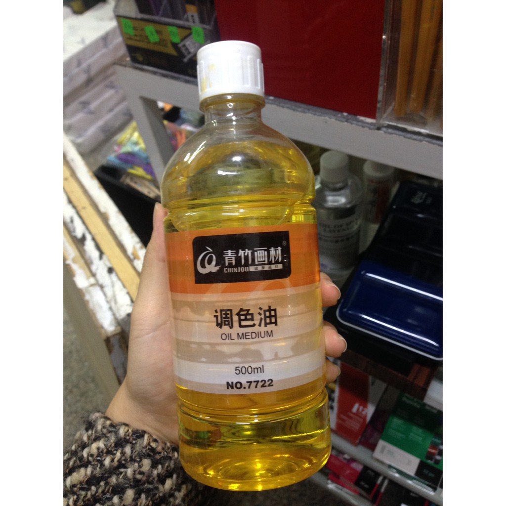 Dung Dịch Pha Màu Sơn Dầu/Dầu Lanh Chinjoo 100ml và 500ml (OIL MEDIUM)