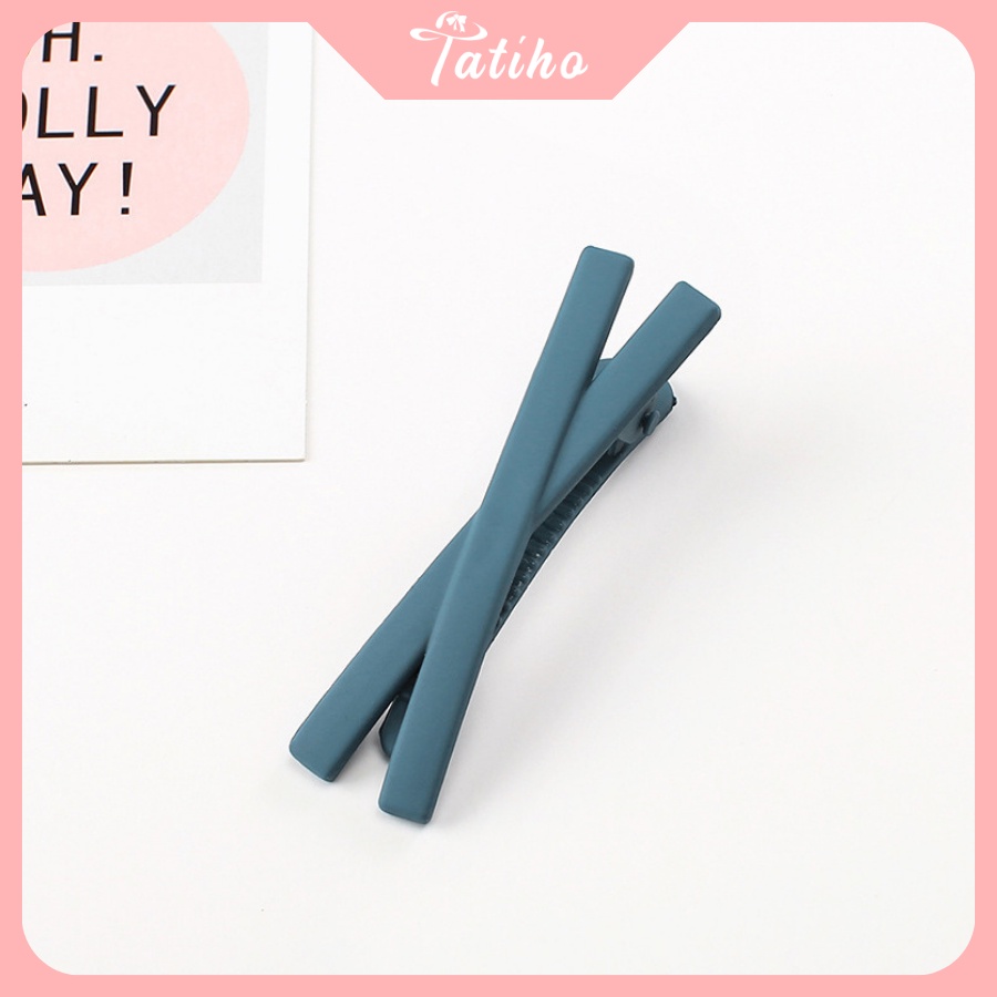 Kẹp Tóc Mái  Chữ X Trơn Nhiều Màu Phong Cách Hàn Quốc - Tatiho - Mã KT011