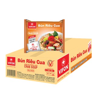 Thùng 30 Gói Bún Riêu Cua Có Túi Riêu Cua Thật VIFON 80g/gói