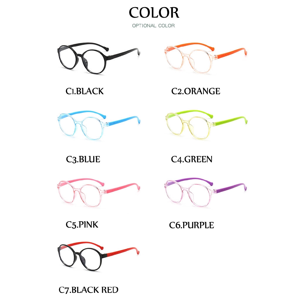 Kính gọng nhựa 1016 bảo vệ chống ánh sáng xanh dành cho bé gái