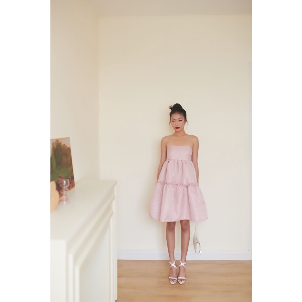 TUBYCATU | Đầm 2 dây hồng pink babydoll