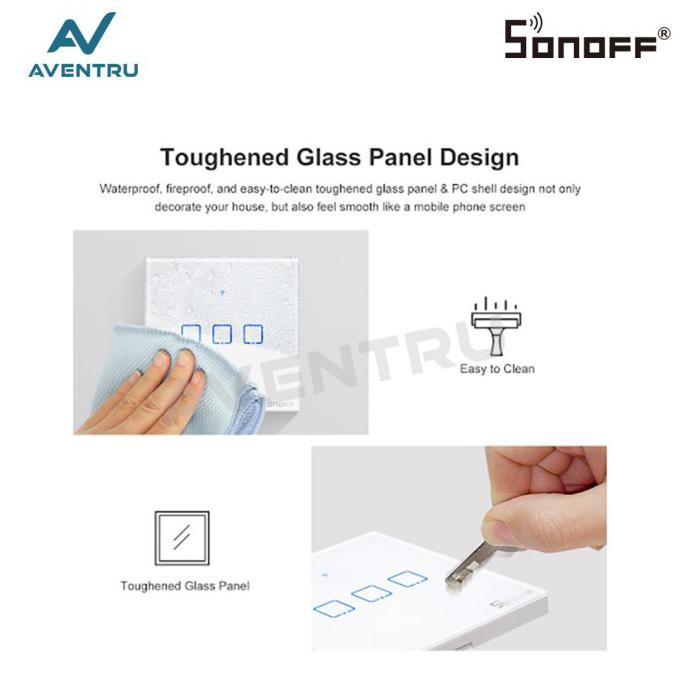 Công Tắc Cảm Ứng Thông Minh Sonoff Touch Tx T0 Eu 1gang / 1channel / 1ch Wifi