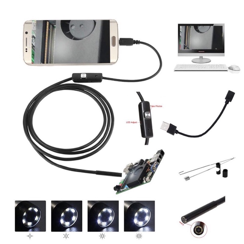 Camera Nội Soi Android 5.5mm Dài 1m siêu rõ nét