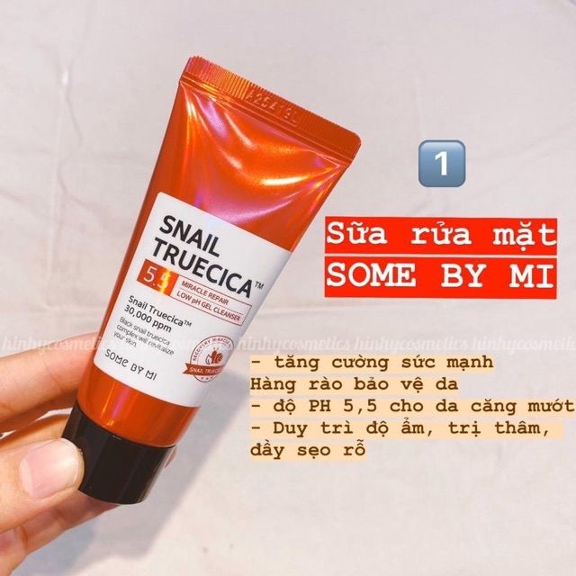 Set dưỡng da mini phục hồi da Some by mi snail truecica