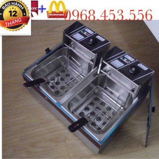 Bếp chiên nhúng điện 2 ngăn cao cấp