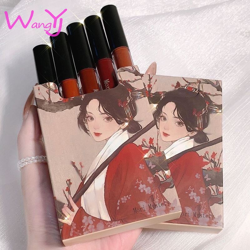 Set 5 Son Môi Trang Điểm Không Dễ Phai Màu Mori Mystery