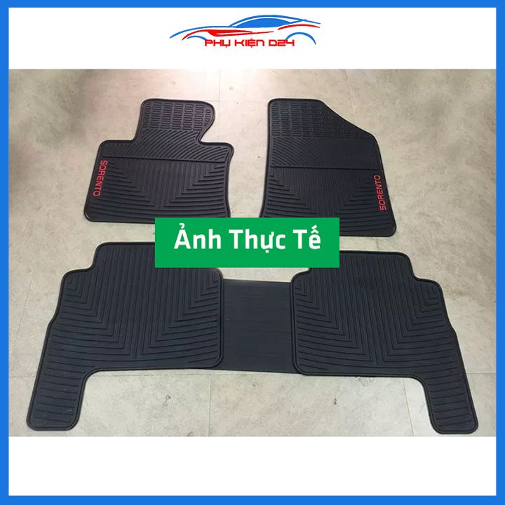 Lót sàn ô tô cao su Sorento 7 chỗ không mùi chống trơn trượt