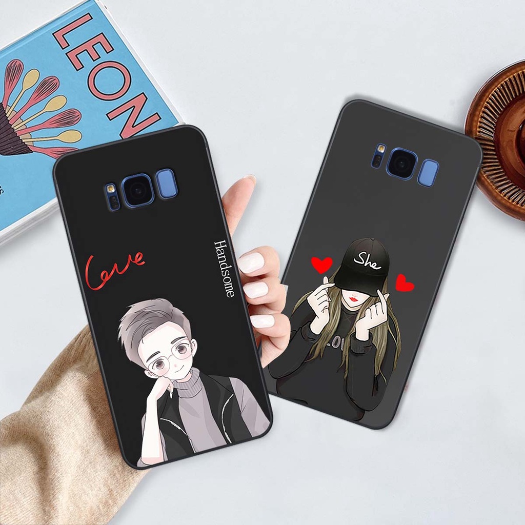 Ốp Samsung S8 / S8 Plus / S8+ in hình cô gái chàng trai cute cá tính phong cách trẻ trung