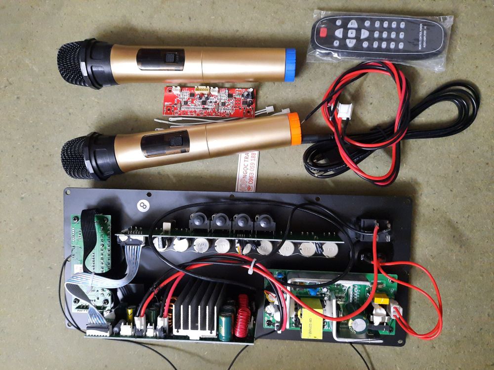 Mạch Loa Kéo Trọn Bộ bass 20- 30- 40 -Kèm 2 Tay Micro