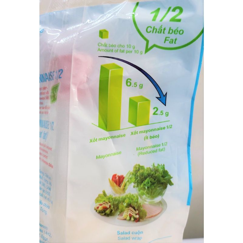 Dành Cho Eatclean-Xốt Mayonnaise 1/2 ít Béo Kewpie/Dịu Ngọt 300gr