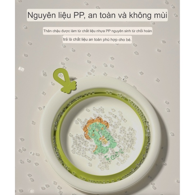 Chậu rửa mặt gấp gọn treo tường cho bé