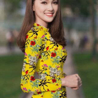 Vải áo dài hoa nhỏ