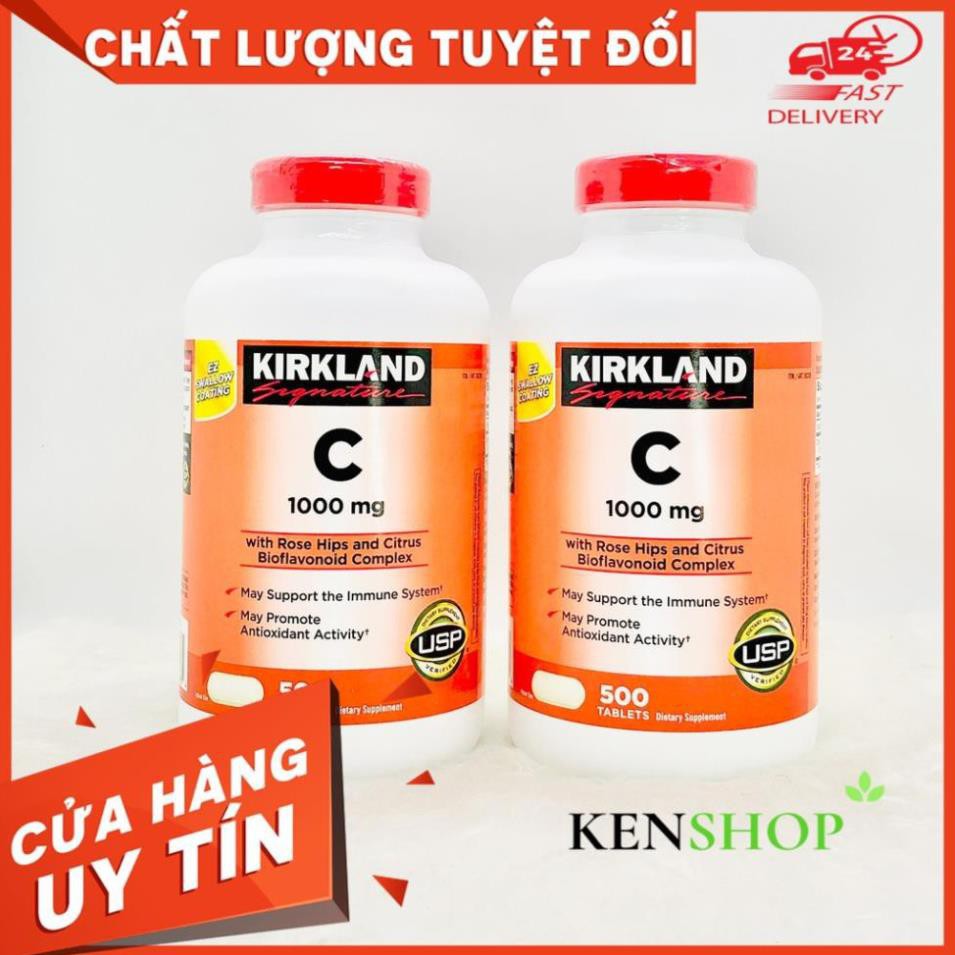Mẫu Mới Vien Uống Bổ Sung Vitamin C 1000mg Kirkland 500 Vien Mỹ 10 24 Gia Cạnh Tranh