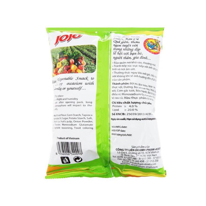 - Bim bim Snack Rau củ Quả JOJO gói 38g/gói