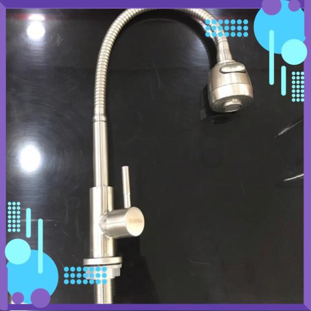 Vòi rửa chén lò xo lạnh inox 304