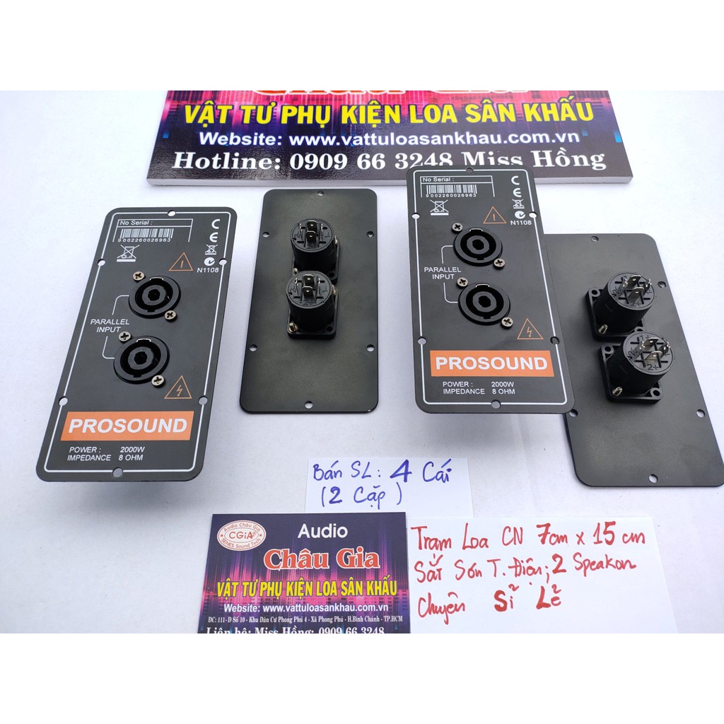 Trạm loa bằng sắt 7cmx15cm 4 cái Audio Châu Gia