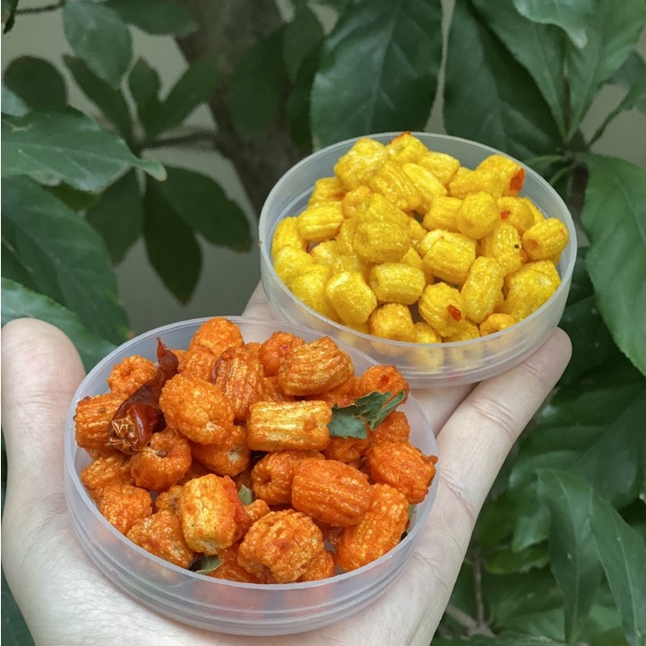 Nui sen giòn sấy bò cay 300Gram LHYFOOD Nui sấy khô bò lá chanh, nui giòn xóc bò lá chanh, đồ ăn vặt