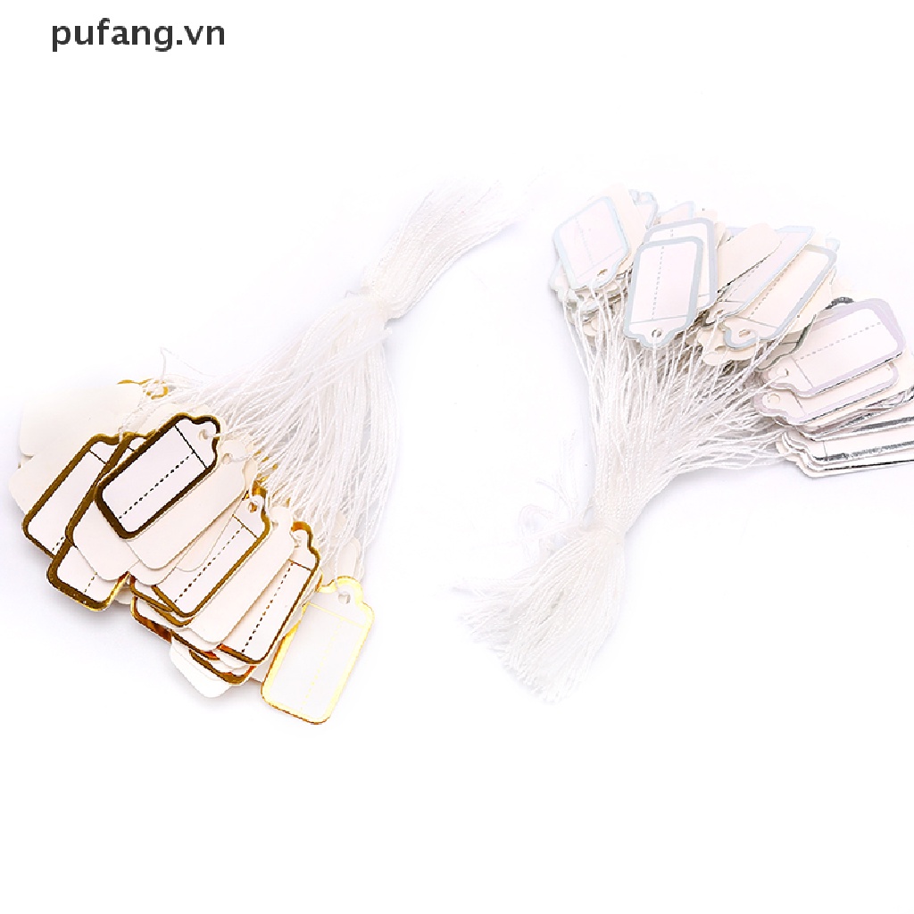 Bộ 200 Thẻ Tag Giấy Hình Chữ Nhật Dùng Ghi Giá Tiền Trang Sức