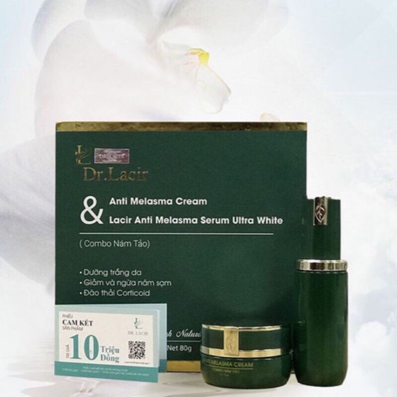 Combo Nám Tảo La'luxxy Lamer Drlacir -Anti Melasma Cream &amp; Lacir Anti Melasma Serum Ultra White