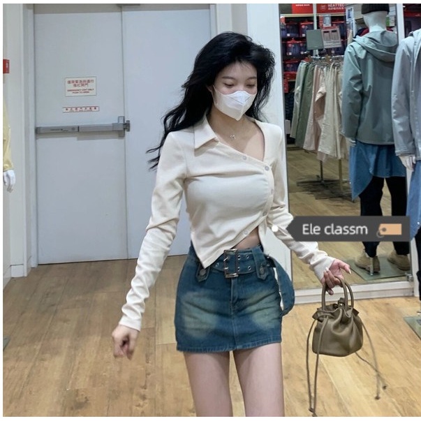 Áo Thun Tay Dài Thiết Kế Độc Đáo Thời Trang Mùa Hè Quyến Rũ Cho Nữ