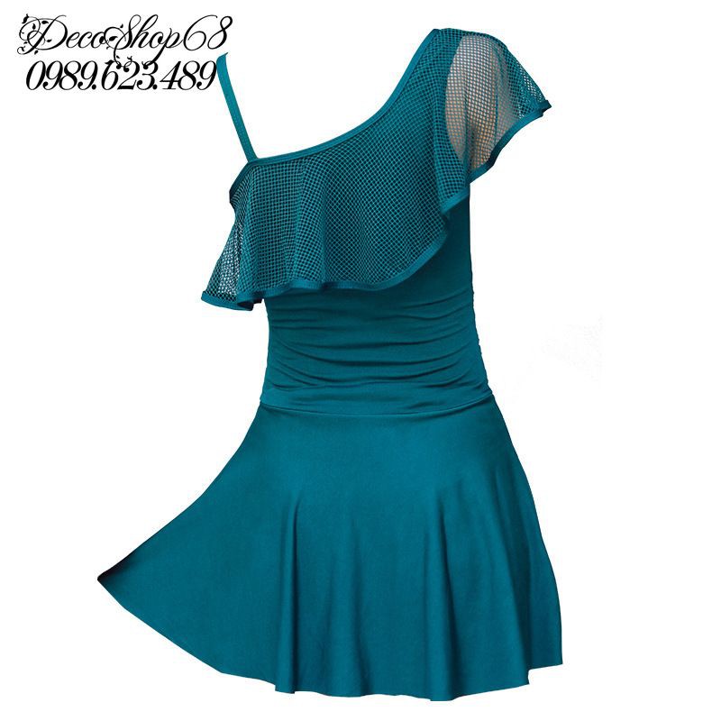 Đồ bơi nữ 42-60 kg váy xòe lệch vai co giãn tốt nhiều màu Blueshop68 | BigBuy360 - bigbuy360.vn