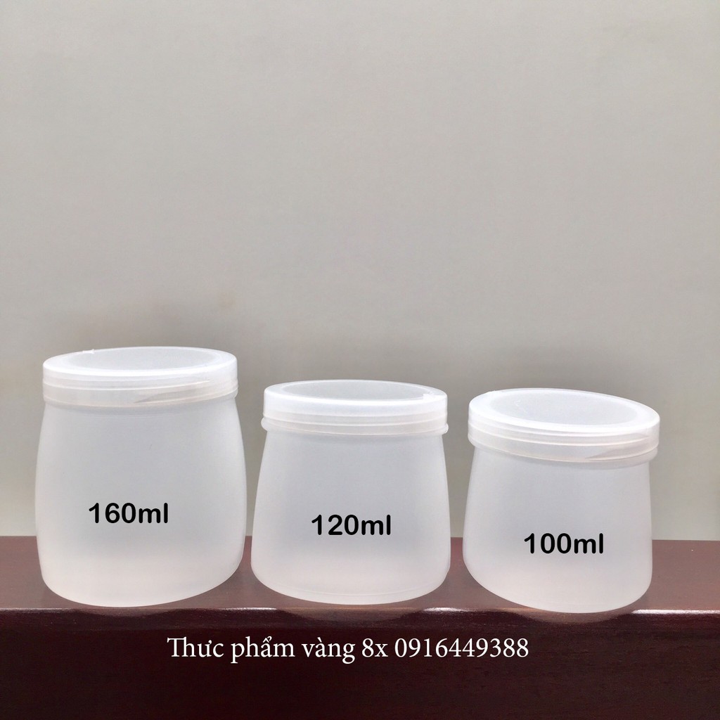 10 hũ nhựa đựng sữa chua nếp cẩm 100ml 120ml 160ml %