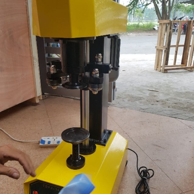 Máy ghép mí lon giấy, máy viền mí lon nhôm, máy đóng lon cá hộp, máy viền mí lon nước yến, nước ngọt, bia