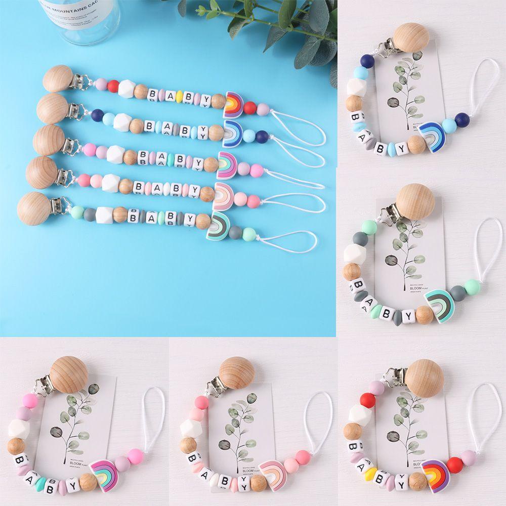 NIUYOU Chuỗi Hạt Kẹp Núm Vú Giả Cá Nhân Cho Bé Mọc Răng