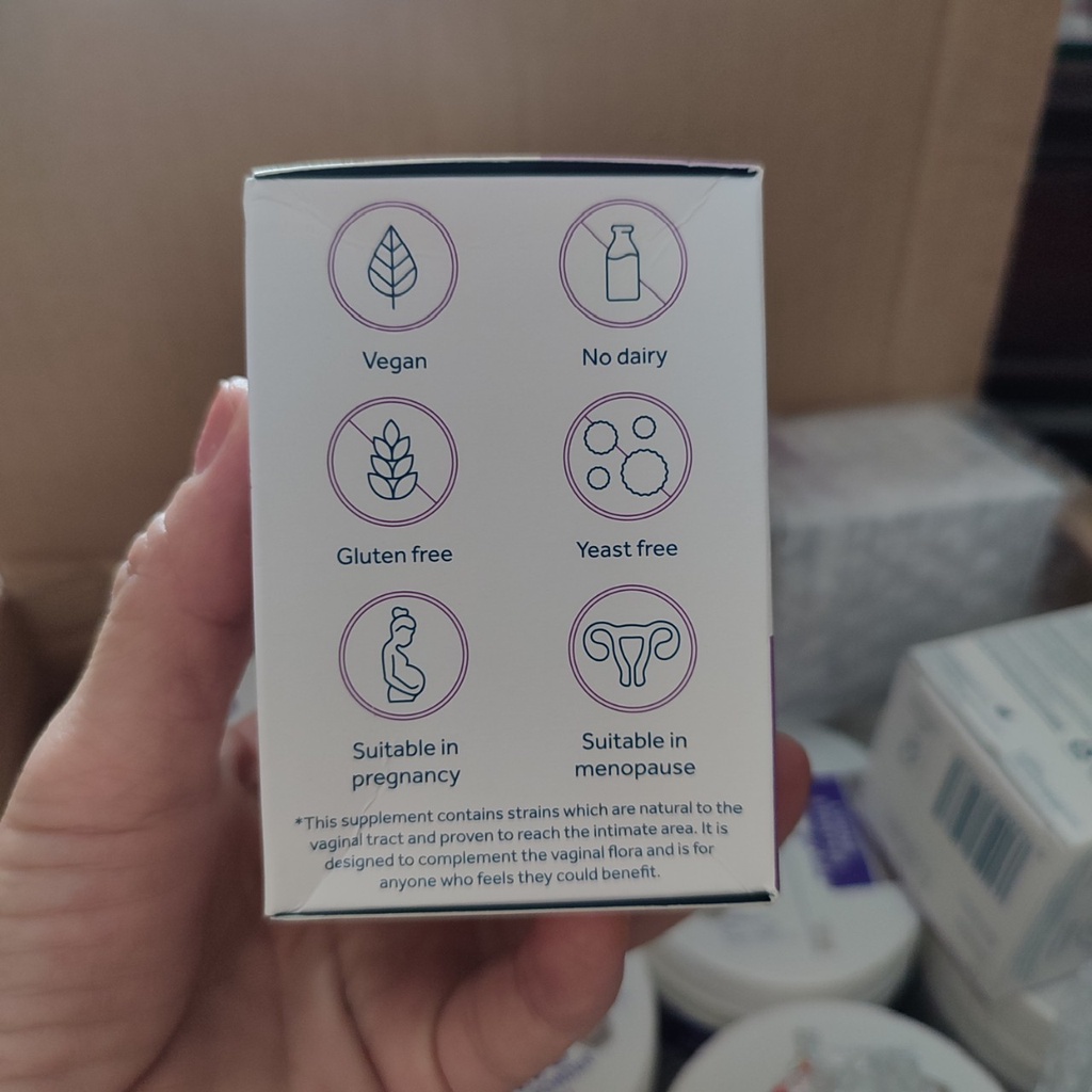 Men vi sinh Optibac tím Optibac Probiotics For Women, Hàng chuẩn UK Anh Quốc (30v và 90v