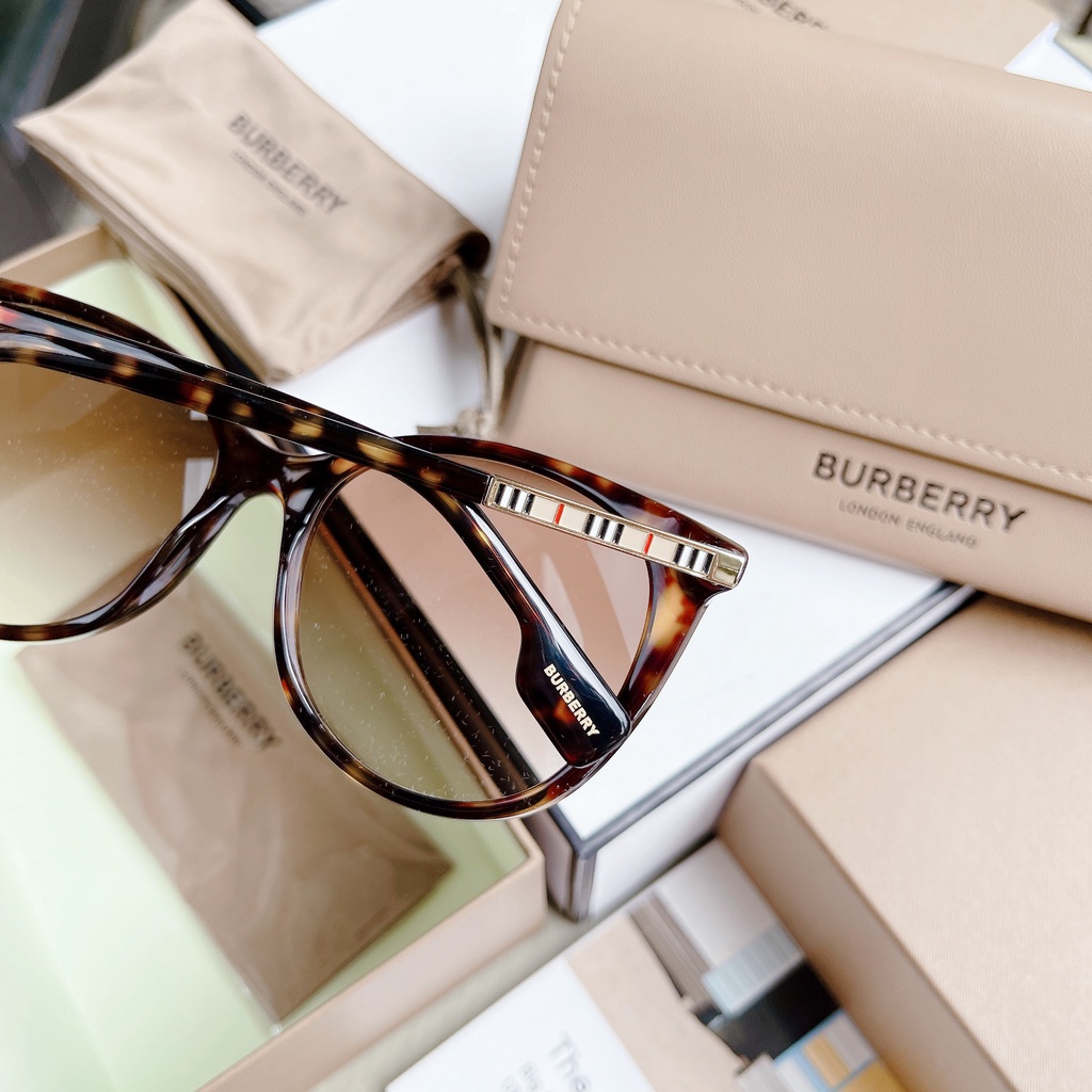 Kính mát Burberry gọng nâu havana mắt nâu trà BE4333 3002/13 ALICE