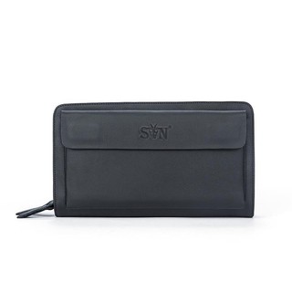 Ví da nam cầm tay hàng hiệu da bò, Clutch nam đẳng cấp quý ông SCW07 Brown