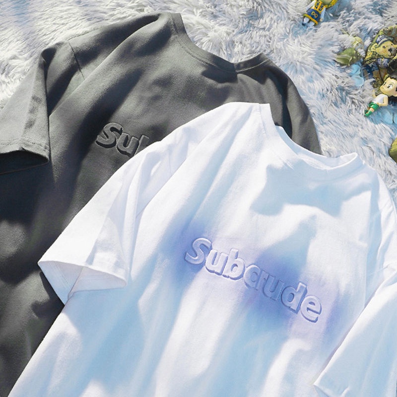 Áo Thun Tay Ngắn Dáng Rộng In Chữ Màu Gradient Thời Trang 2022 Cho Nữ