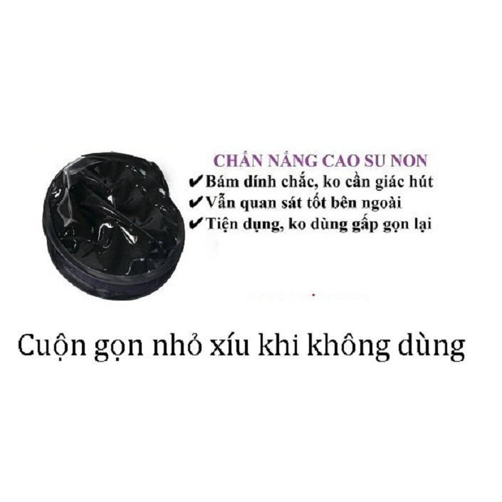 Siêu giảm giá Tấm che nắng kính lái kính sau cao su non siêu hít xe hơi ô tô 100x50cm loại 1