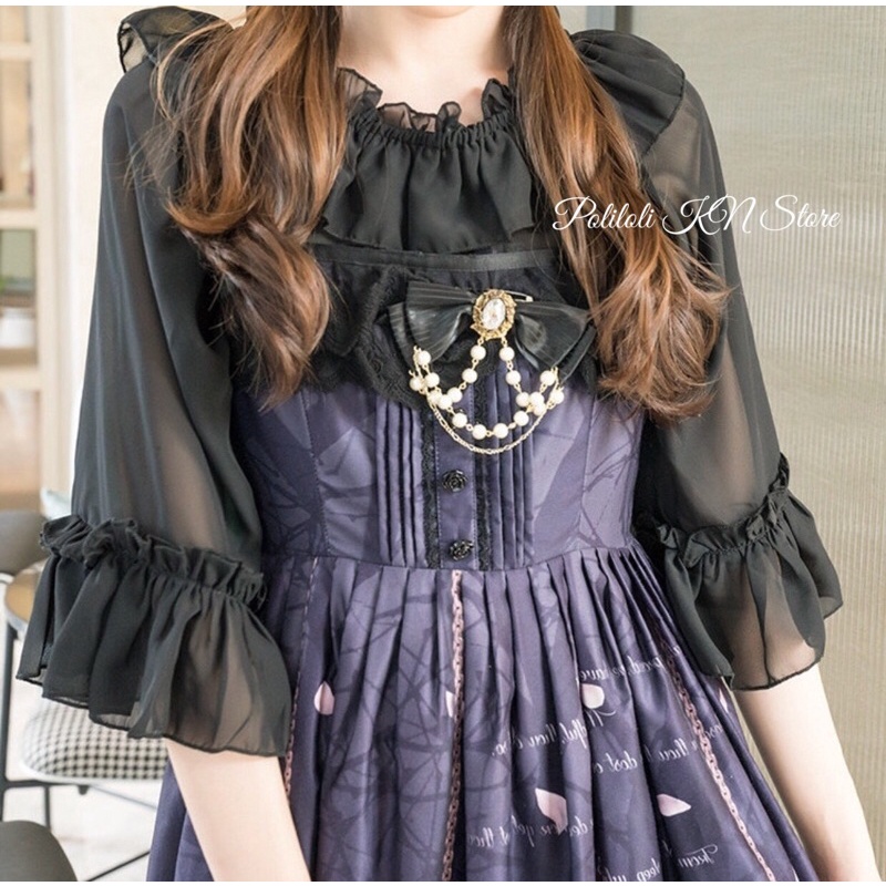 Áo blouse voan Lolita