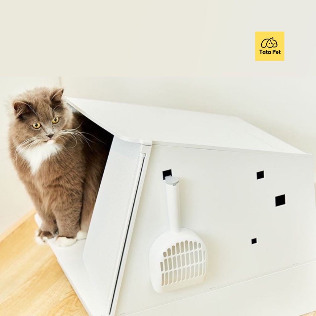 Xiaomi Petkit White Villa - Nhà vệ sinh cho mèo sang chảnh, toilet cho mèo，chống vương cát TATAPET